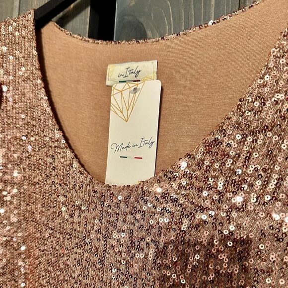 Made in Italy Sequins Mini Dress - Picture 5 of 6